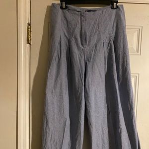 Wide leg denim pants